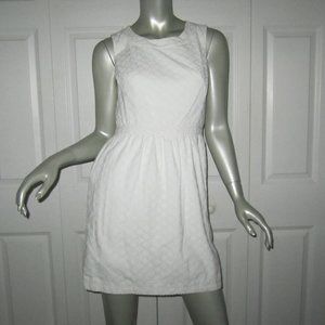 VINEYARD VINES White Eyelet Sleeveless Lined Dress